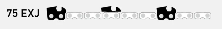 OREGON 75EXJ (3/8" X .063) ROUND CHISEL FULL SKIP CHAIN - Image 3